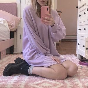 Purple oversized sweater/sweatshirt dress